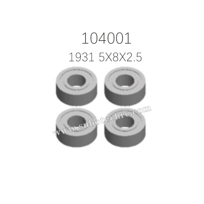 Bearing 5X8X2.5 1931 Parts for WL-TECH XK 104001 RC Truck