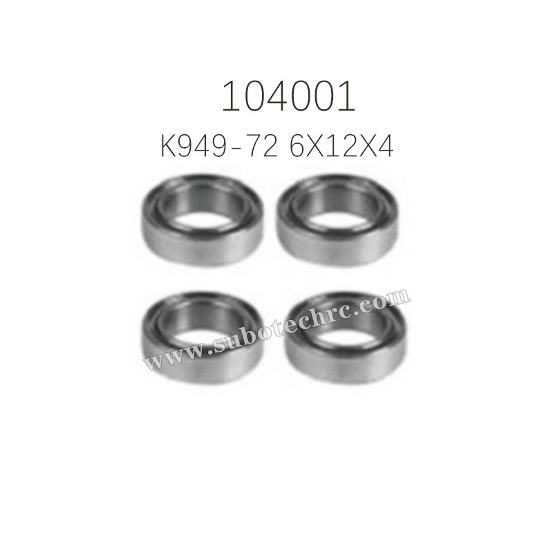 Rolling Bearing 6X12X4 K949-72 Parts for WL-TECH XK 104001 RC Truck