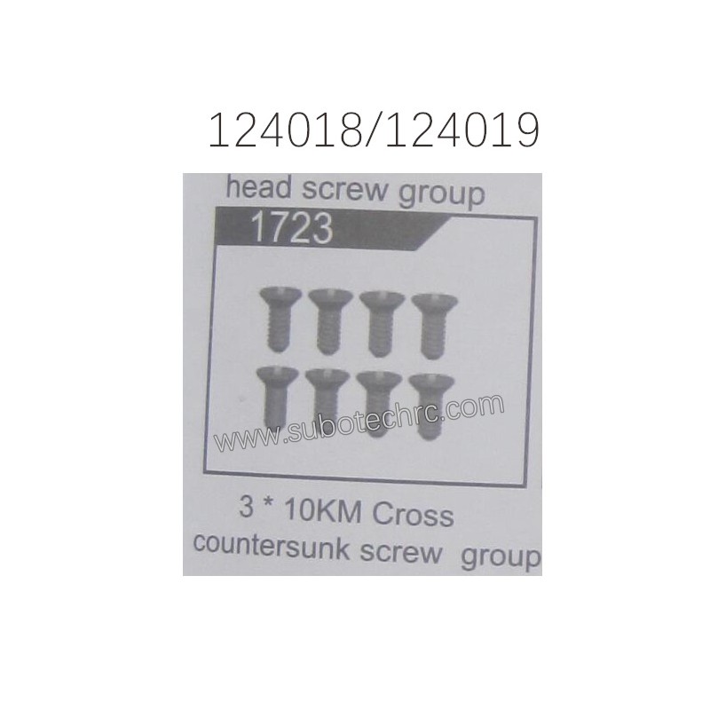 WLTOYS 124018 124019 Parts 1723 3X10KM Cross Countersunk Screw Group