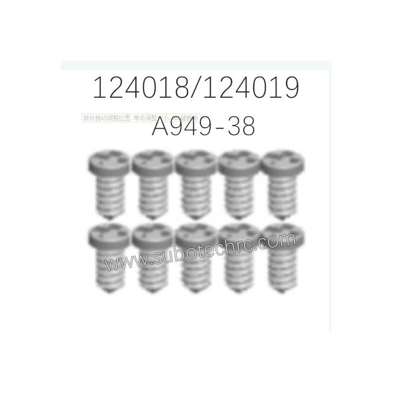 WLTOYS 124018 124019 Parts A949-38 Round head tapping Screw