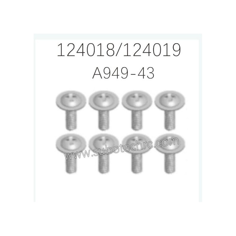 WLTOYS 124018 124019 Parts A949-43 Round head with screw M2.5X6X6