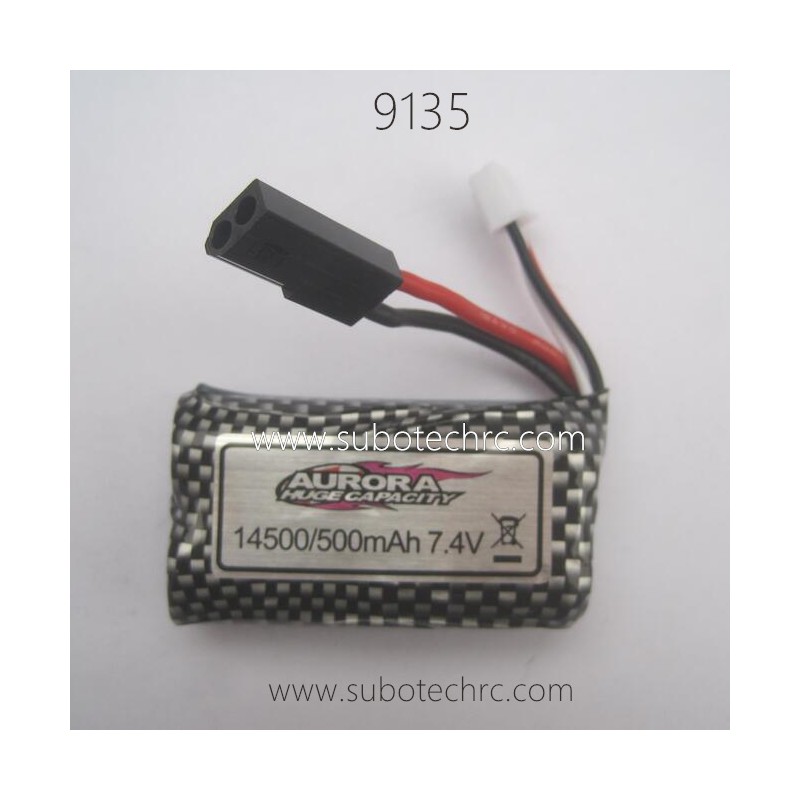 XINLEHONG TOYS 9135 Parts Battery 7.4V 500mAh 30-DJ02 Black Plug