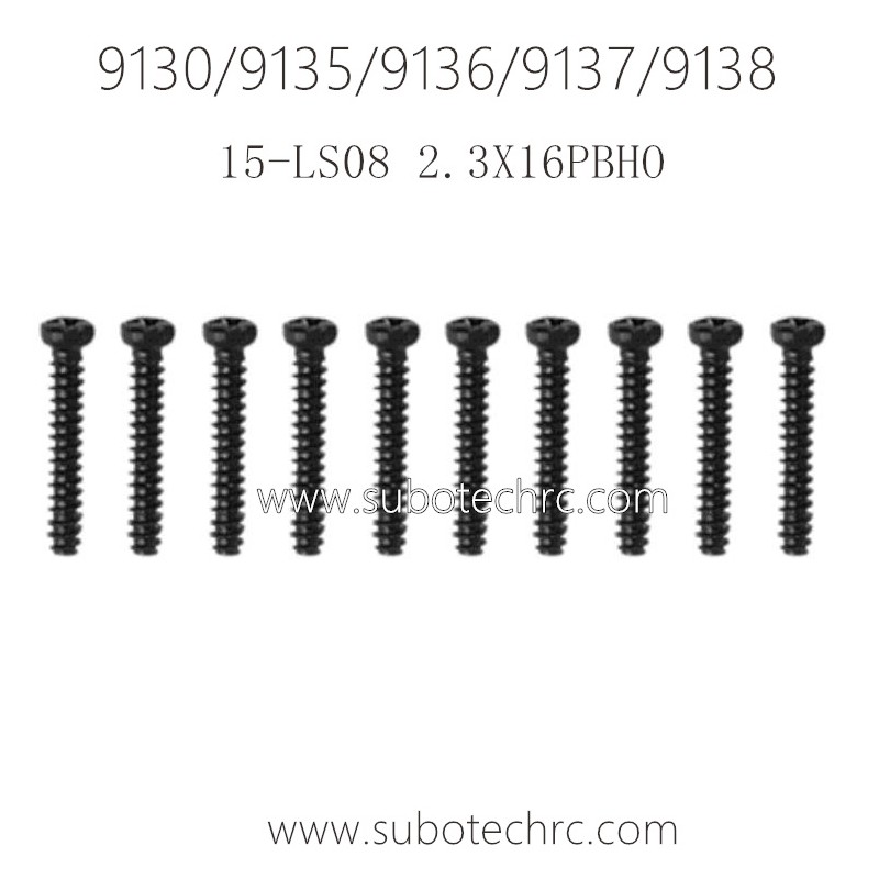 XINLEHONG 9130 9135 9136 9137 9138 Parts Round Headed Screw 2.3X16PBHO 15-LS08