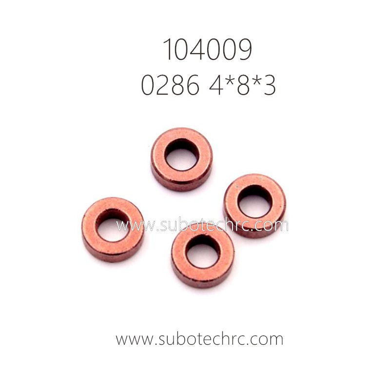 WLTOYS 104009 1/10 RC Truck Parts 0286 Oil Bearing 4X8X3