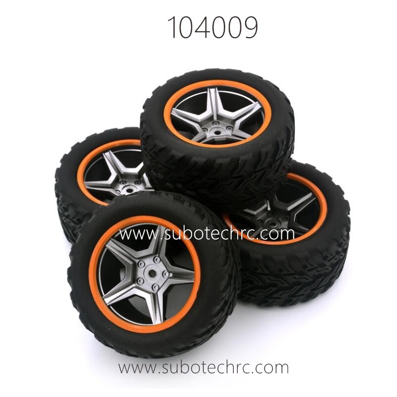 WLTOYS 104009 Racing Car Parts 1968 Tire Assembly 4PCS