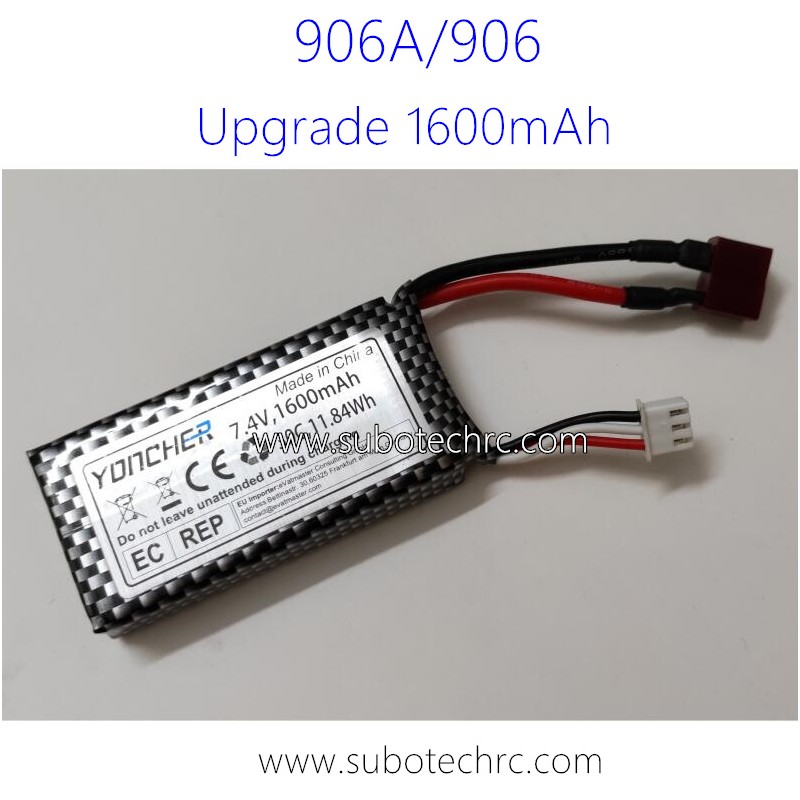 HAIBOXING 906A RC Truck Parts Li-PO Battery 7.4V 1600mAh T2119