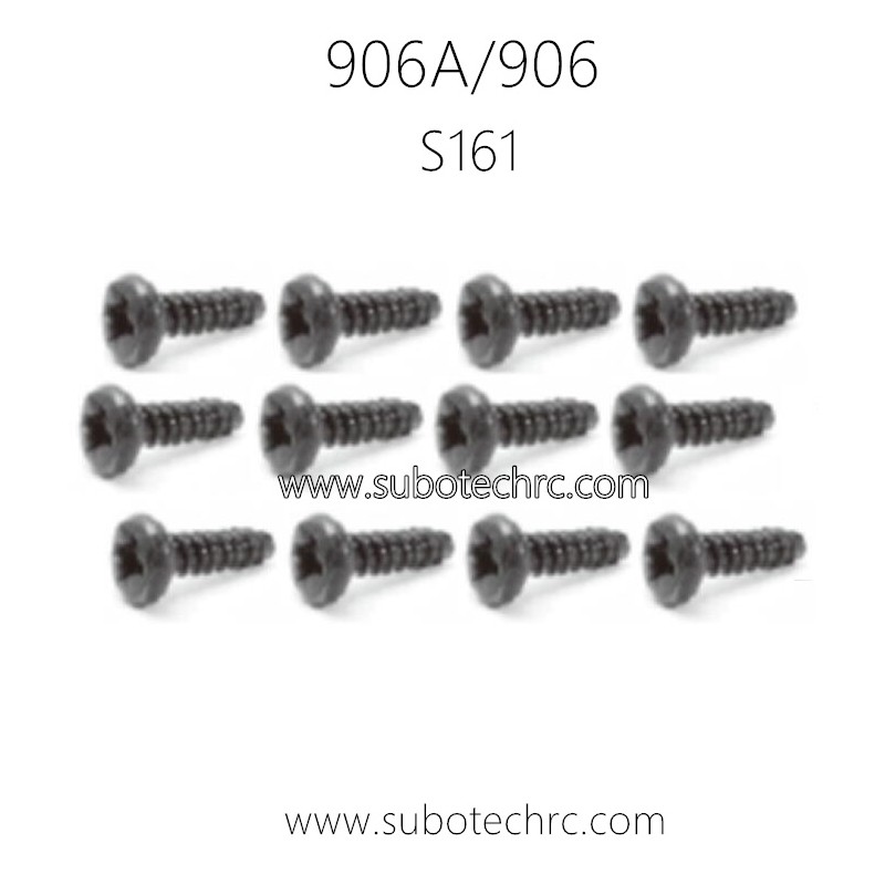 HBX 906A 906 RC Car Parts Pan head self-tapping Screws PBHO2.6X12mm S161