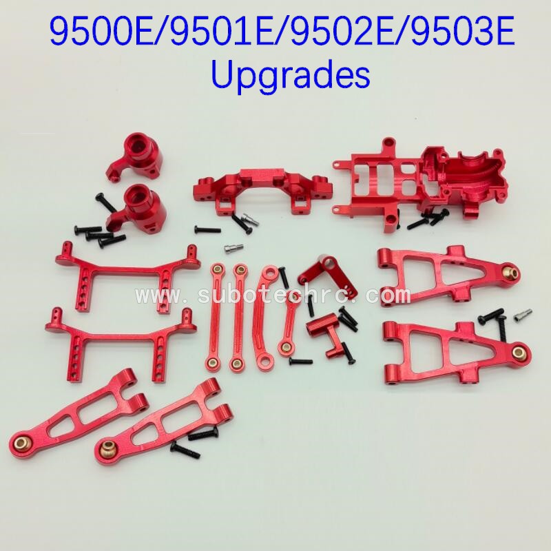 ENOZE 9500E 9501E 9502E 9503E Upgrade Parts Metal Gearbox and Swing Arm set Red